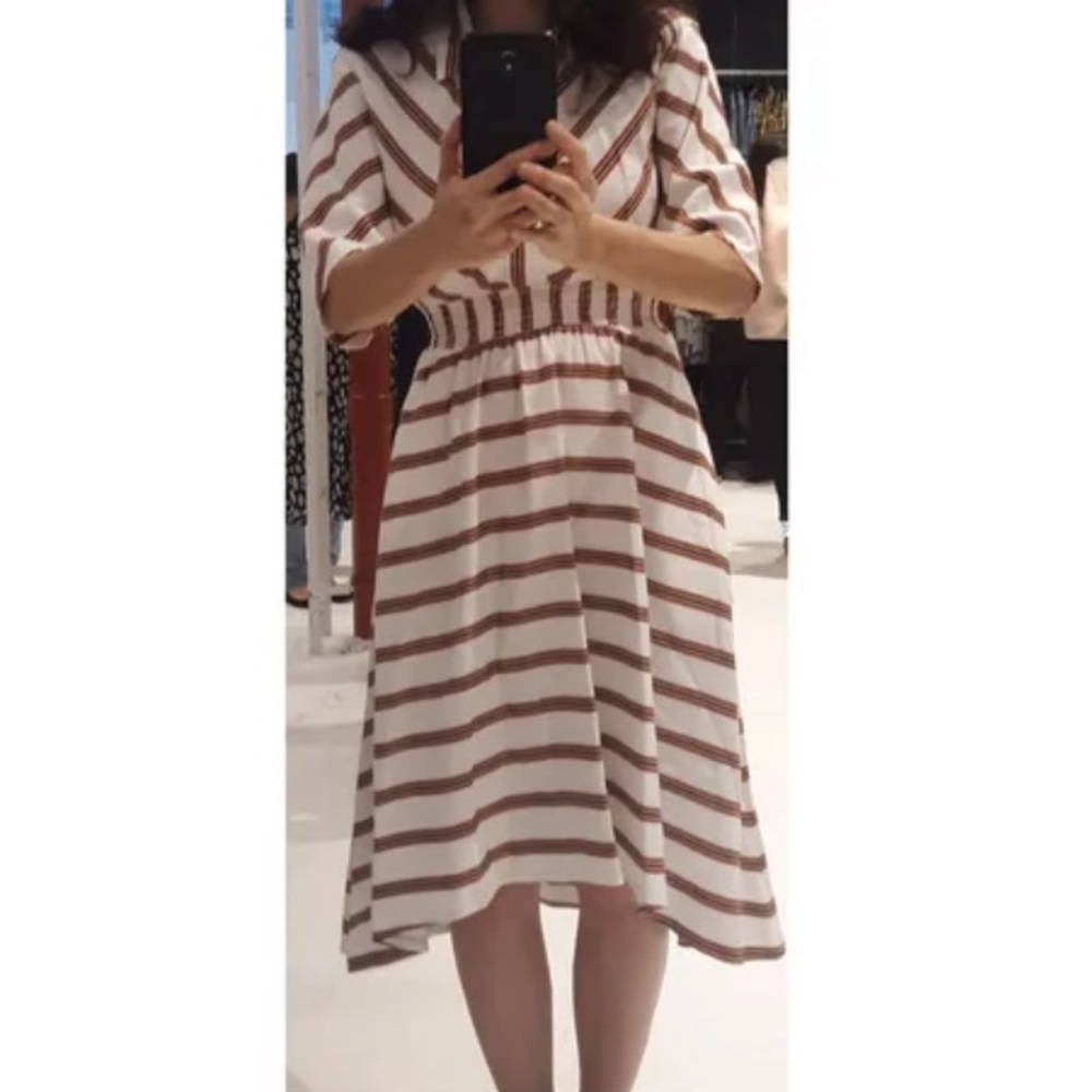 Maje Romala Striped shirt dress